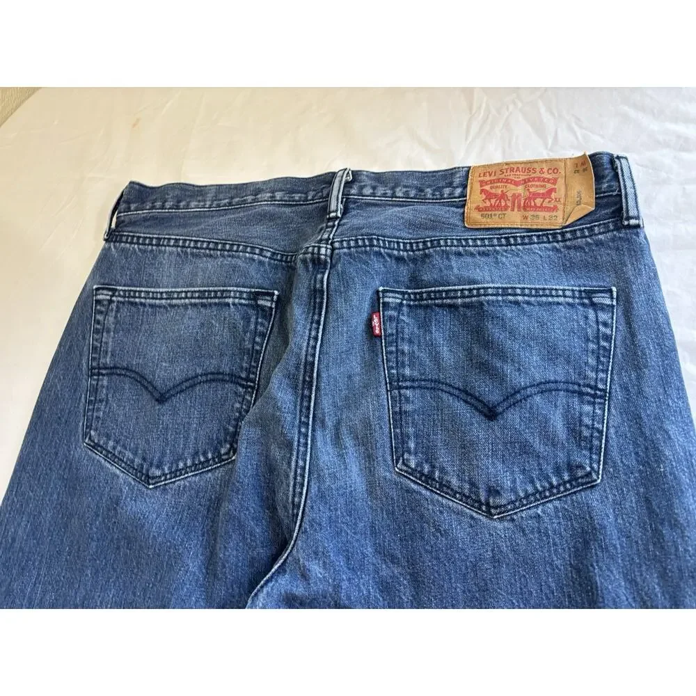 Levi's 501 Jeans Mens 36x32 Straight Leg Button Fly Medium Wash Western Cowboy